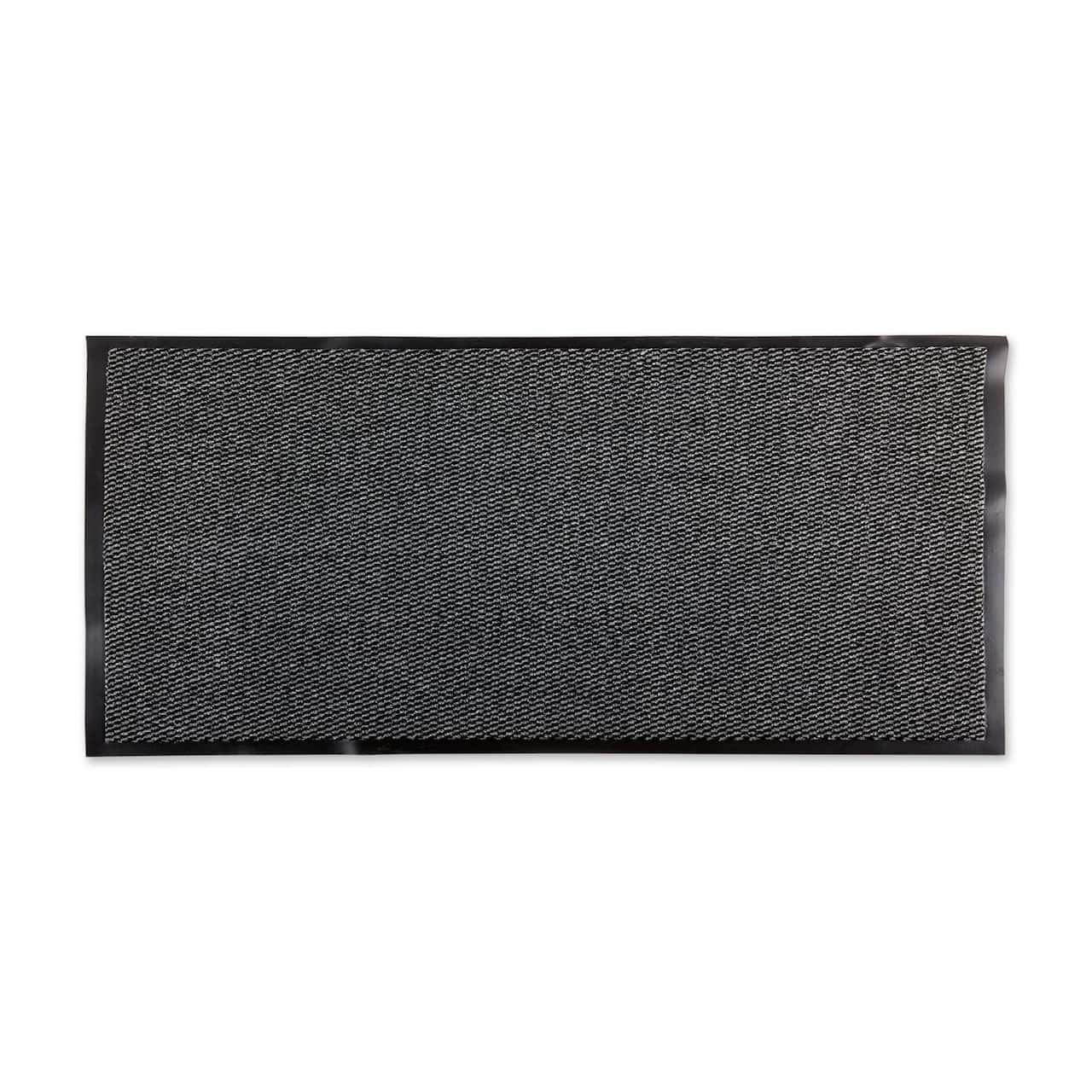 DII® Gray & Black Walk Off Utility Runner Doormat, 24 x 36